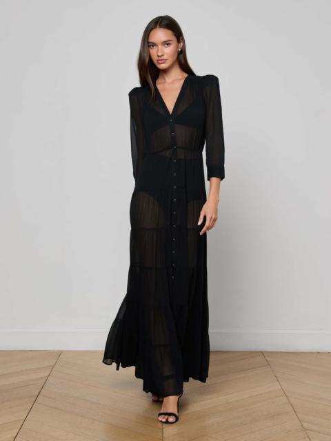L'AGENCE Seraphina Tiered Maxi Dress