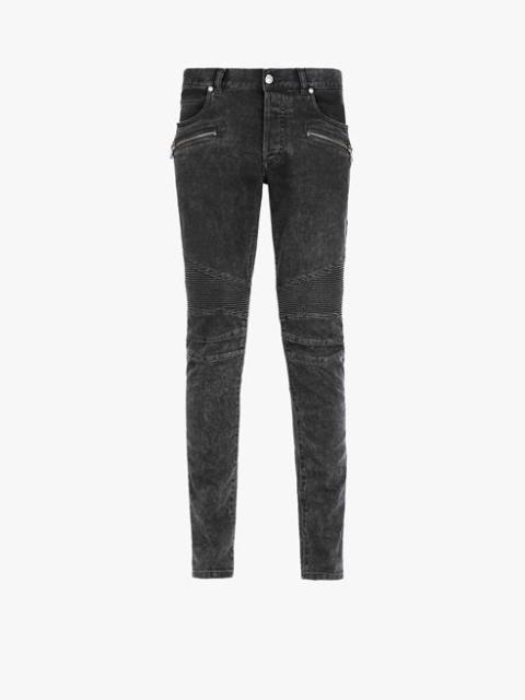 Balmain Slim cut black cotton jeans