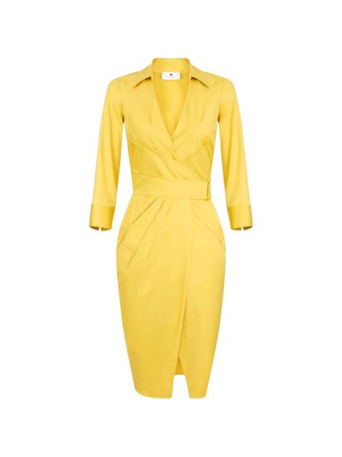 ELISABETTA FRANCHI wraparound midi dress