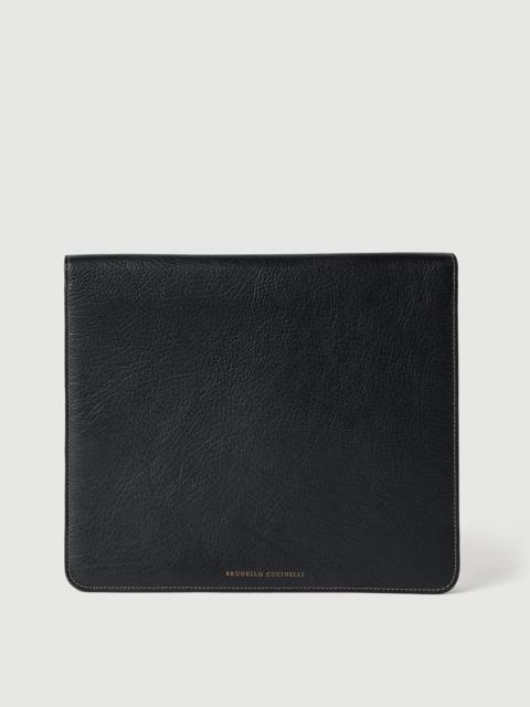 Brunello Cucinelli Grained calfskin document holder