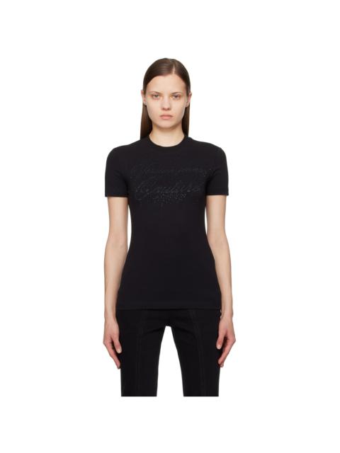 VERSACE JEANS COUTURE Black Crystal-Cut T-Shirt