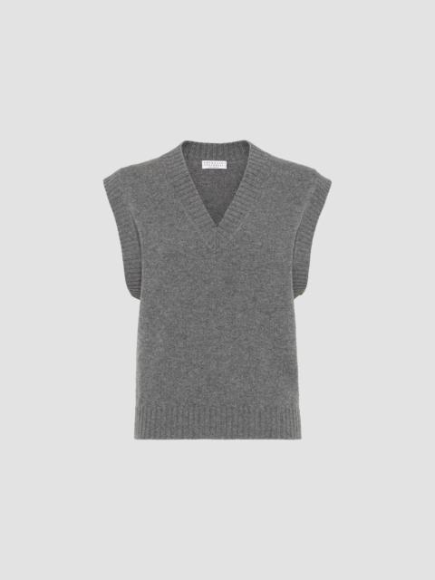 Brunello Cucinelli Women's Cashmere Sweater Vest - Grey