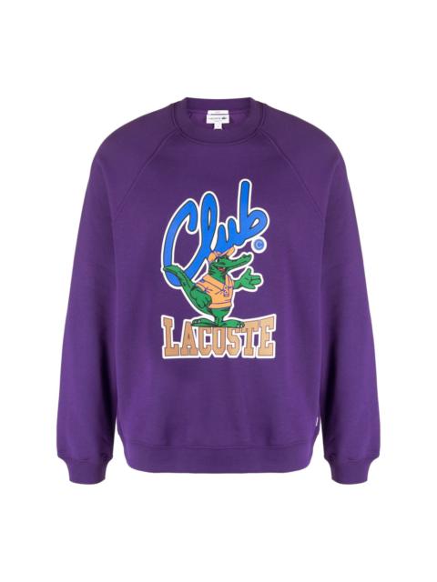 LACOSTE graphic-print jersey sweatshirt