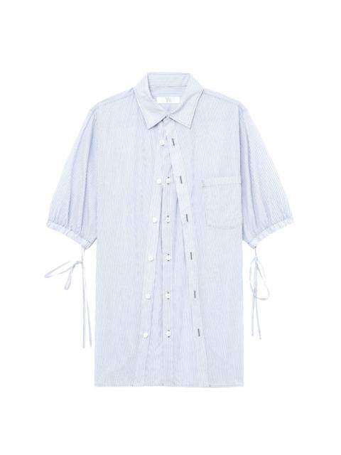 Y's striped layered cotton shirt