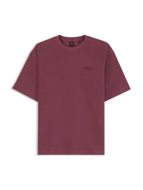 BOSS RELAXED-FIT T-SHIRT IN RIBBED COTTON