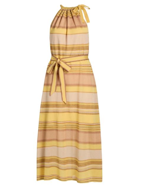 Zimmermann Women's Indra Striped Sleeveless Midi Dress - Yellow Multi
