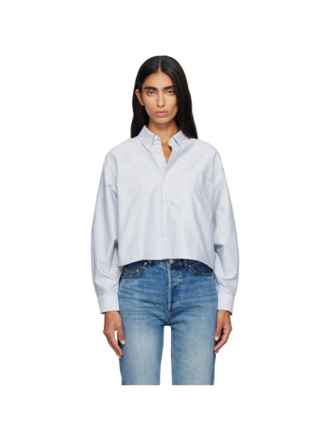 A.P.C. Khaki & White Sophia Button Down Shirt