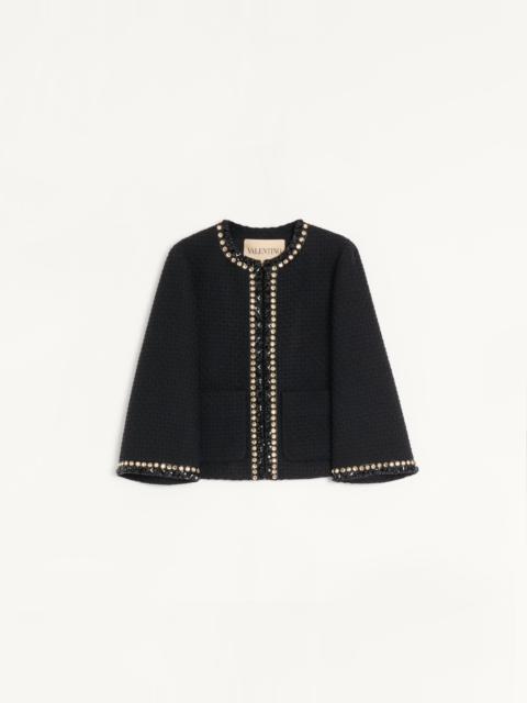 Valentino EMBROIDERED CANESTRELLO TWEED JACKET