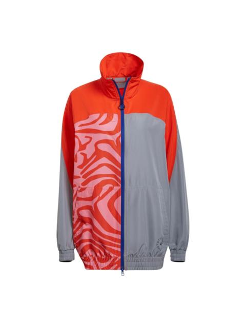 adidas (WMNS) adidas By Stella McCartney Color Blocked Track Jacket Asia Sizing 'Orange Grey' H59949