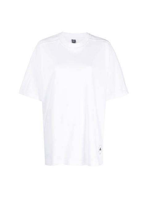 adidas logo-print cotton-blend T-shirt