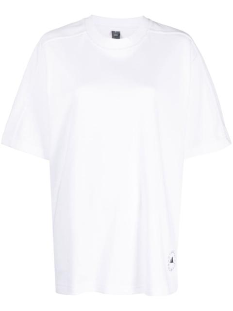 adidas logo-print cotton-blend T-shirt