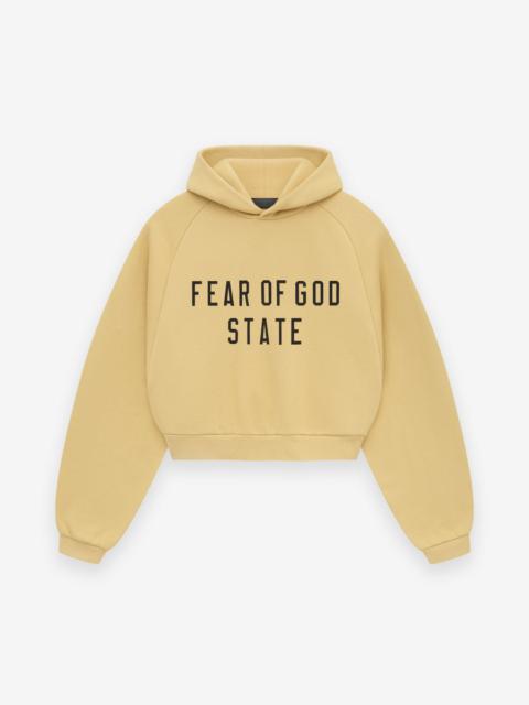 ESSENTIALS Womens Fleece Cropped Hoodie