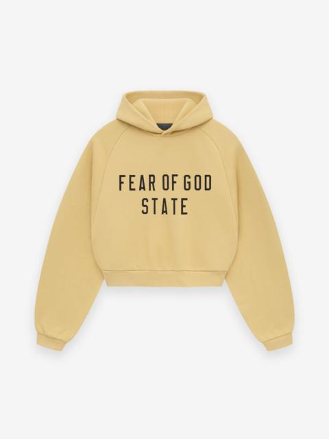 Womens Fleece Cropped Hoodie