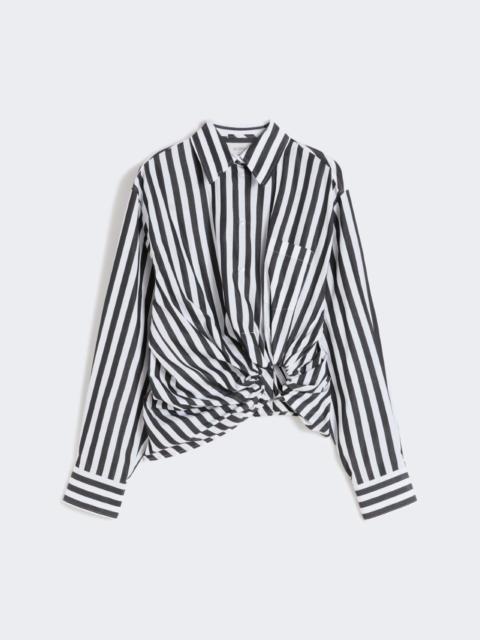 Sportmax Striped poplin shirt - black