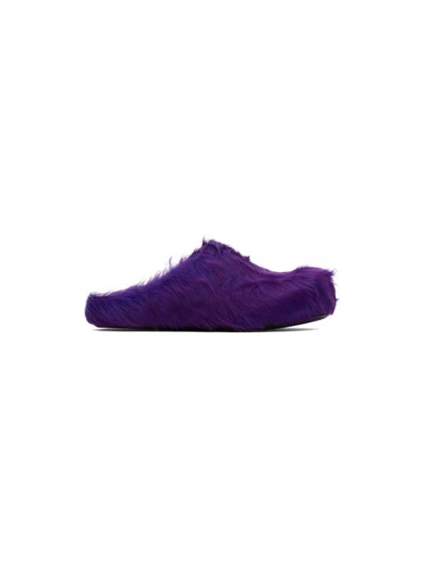 Marni Purple Fussbett Sabot Loafers