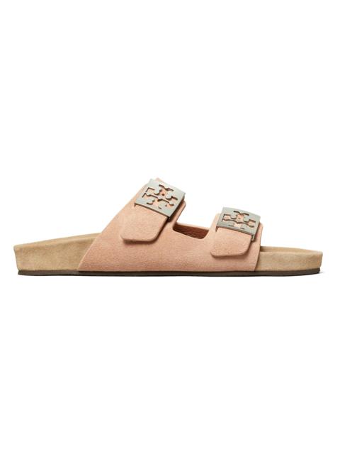 TORY BURCH Women's Mellow Logo-Detail Suede Sandals - Malva Avola