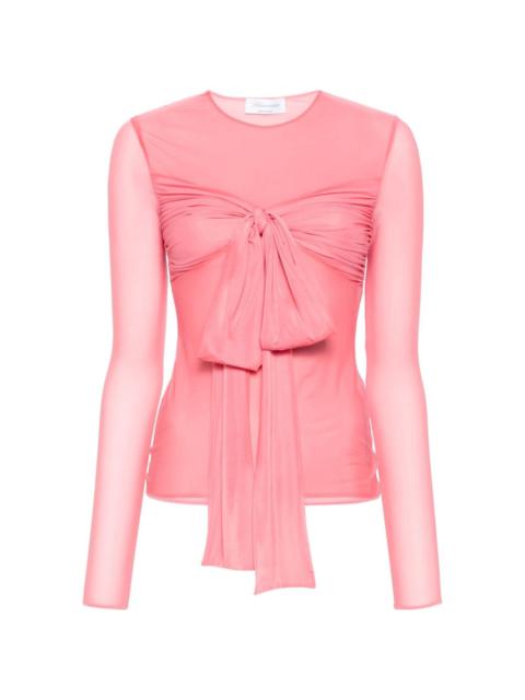 Blumarine bow-detail jersey top