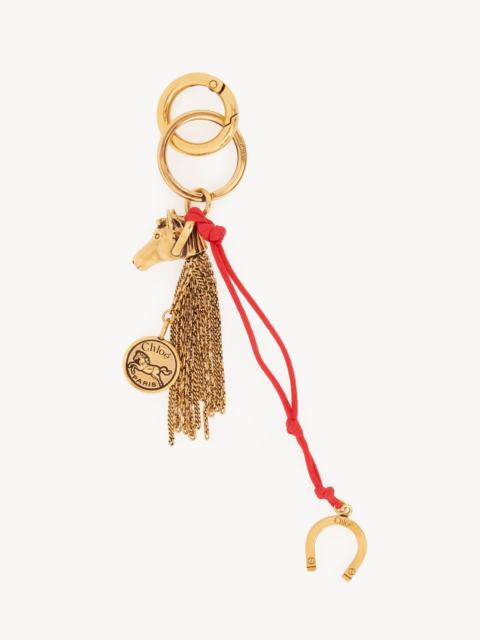 Chloé CHLOÉ SYMBOLS CHAIN HORSE BAG CHARM IN BRASS