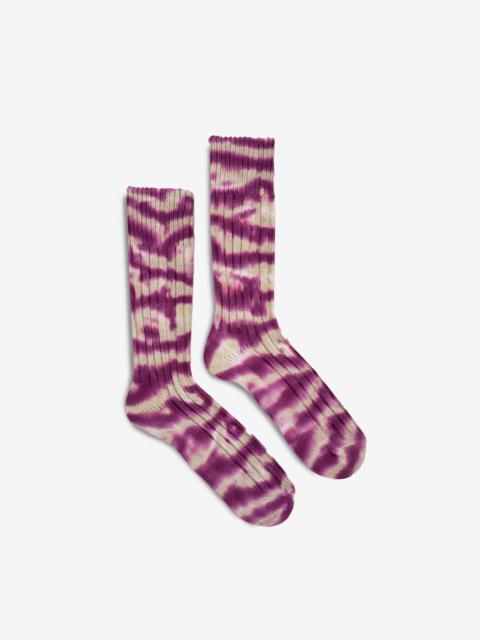 Iron Heart DEC-HVY-DYE-PUR Decka Heavyweight Dyed Socks - Purple
