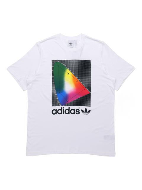 adidas adidas originals Spectrum Tee Round Neck Pullover Short Sleeve White EI6216