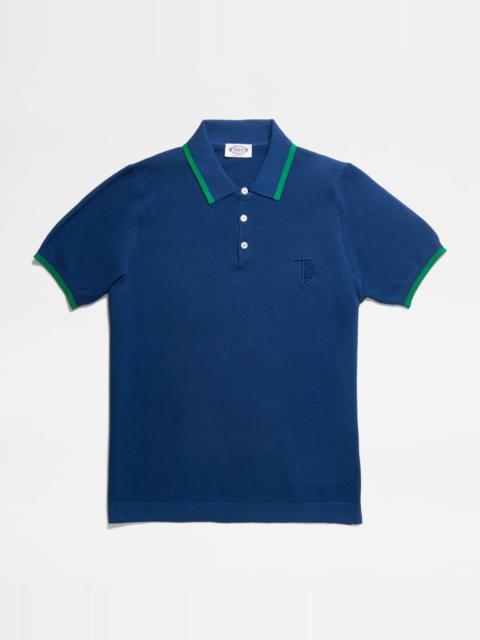 Tod's PIQUET POLO SHIRT - BLUE