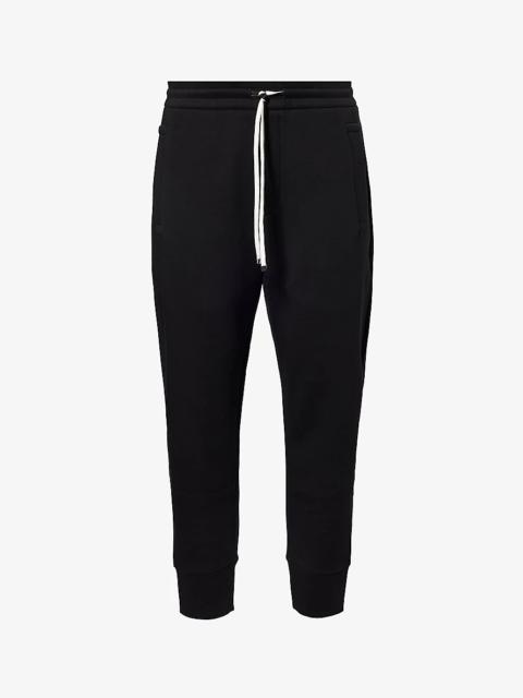 Logo-patch stretch cotton-blend jogging bottoms