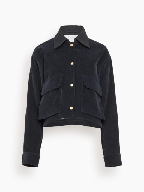 MARIA McMANUS Cropped A-Line Jacket in Navy