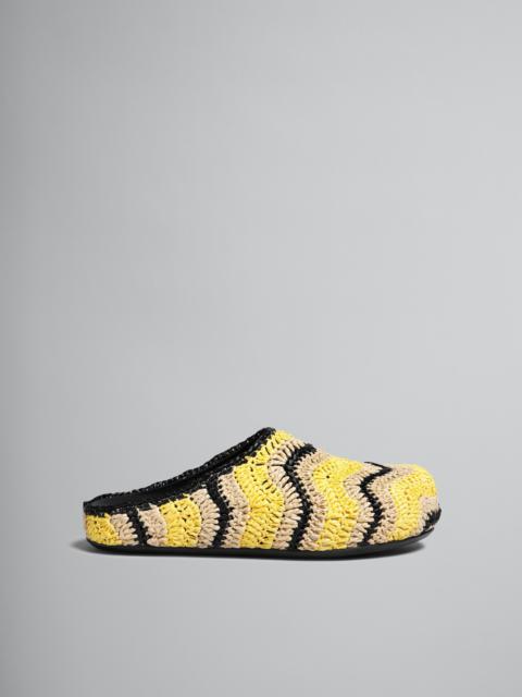 Marni MARNI X NO VACANCY INN - YELLOW CROCHET RAFFIA SABOT