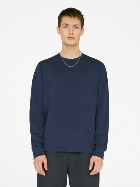 FRAME Duo Fold Long Sleeve Crew in Navy