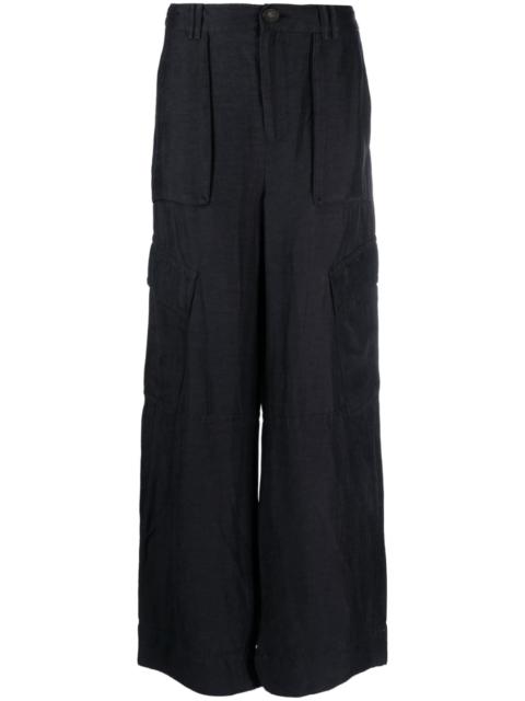 Vince wide-leg linen trousers