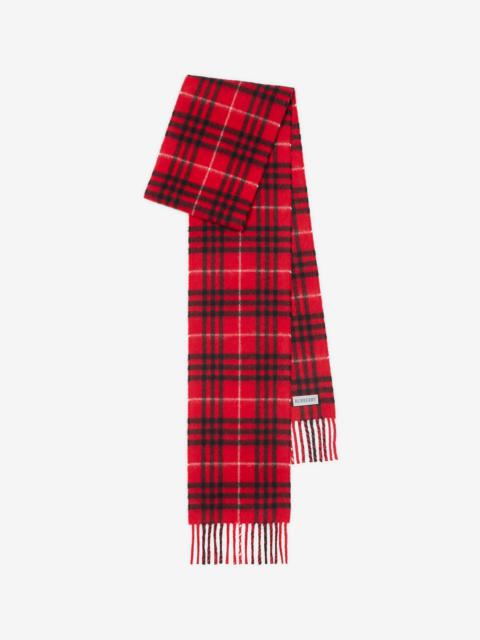 Narrow Check Cashmere Scarf