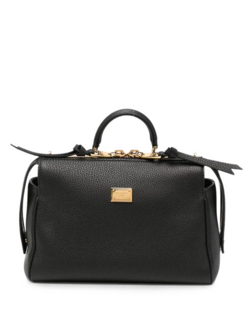 Dolce & Gabbana Dolce & Gabbana Logo-plaque Pebbled Tote Bag