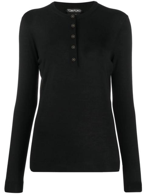 TOM FORD long sleeve polo shirt