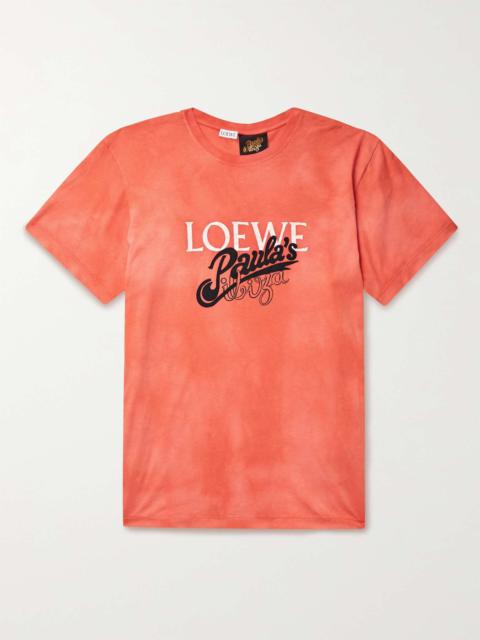 Loewe + Paula's Ibiza Logo-Detailed Tie-Dyed Cotton-Jersey T-Shirt