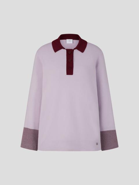 BOGNER Edyta Knit polo shirt in Lilac