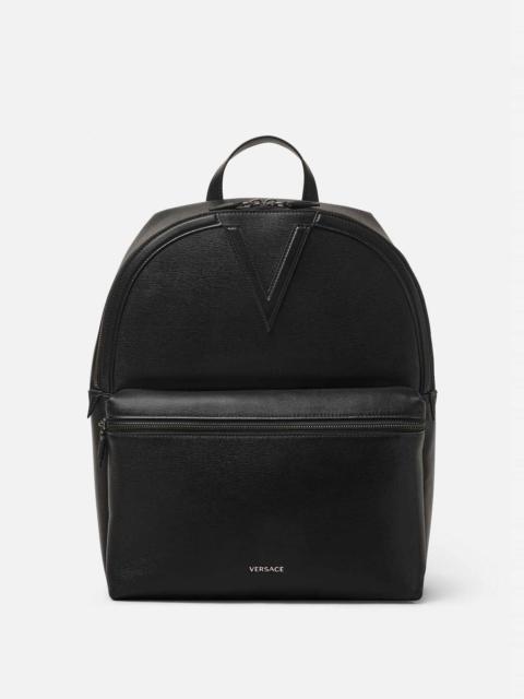 VERSACE V Leather Backpack