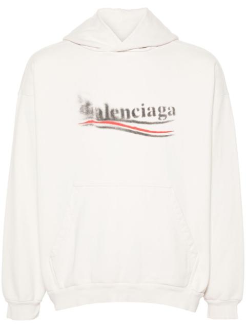 BALENCIAGA Political Stencil cotton hoodie