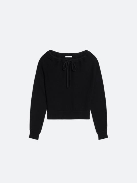 RUCHED DOLMAN SLEEVE SWEATER