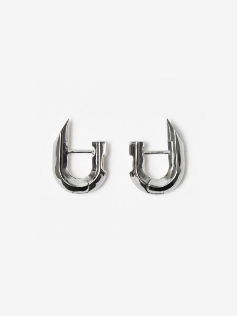 Silver Hollow Spike Earrings