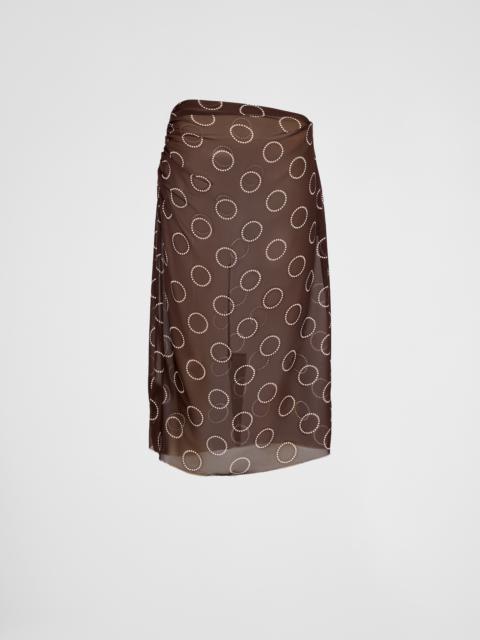 Printed georgette skirt
