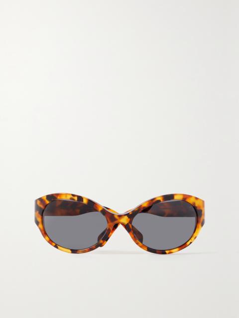 CELINE Triomphe Oversized Round-frame Acetate Sunglasses