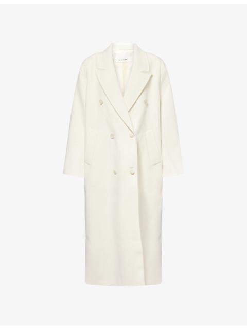 The Frankie Shop Gaia Double-Breasted Wool-Blend Coat