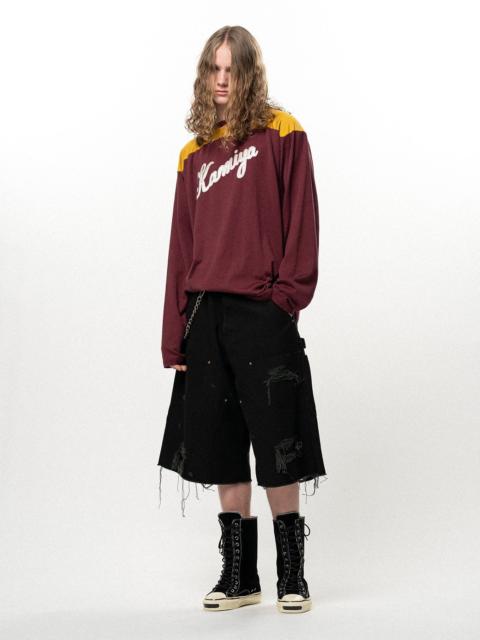 KAMIYA Satin Patch Football L/S T-shirt