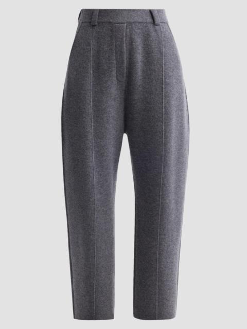 LISA YANG Women's Wrenda Cashmere Knit Barrel-Leg Trousers - Graphite