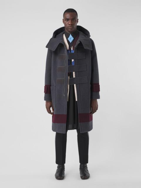 Burberry Striped Wool Duffle Coat