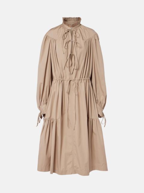 Dries Van Noten Ruffled cotton shirt dress