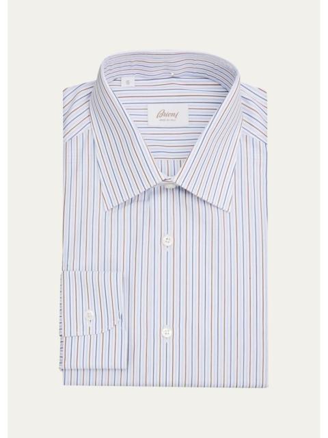 Brioni Men's Striped Cotton Dress Shirt
