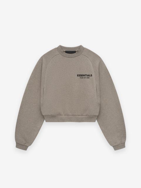 ESSENTIALS Women's Fleece Cropped Crewneck