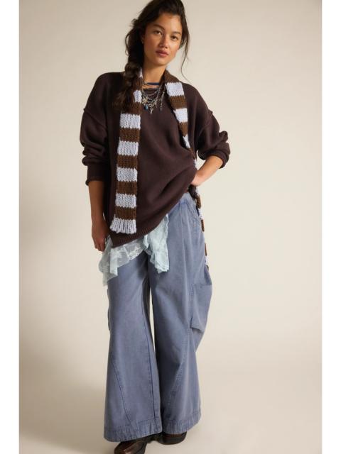 FREE PEOPLE We The Free Ella Roll-Neck Cotton Knit Sweater