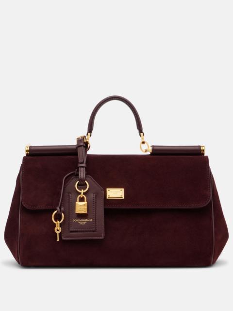Dolce & Gabbana Sicily Medium suede top-handle bag